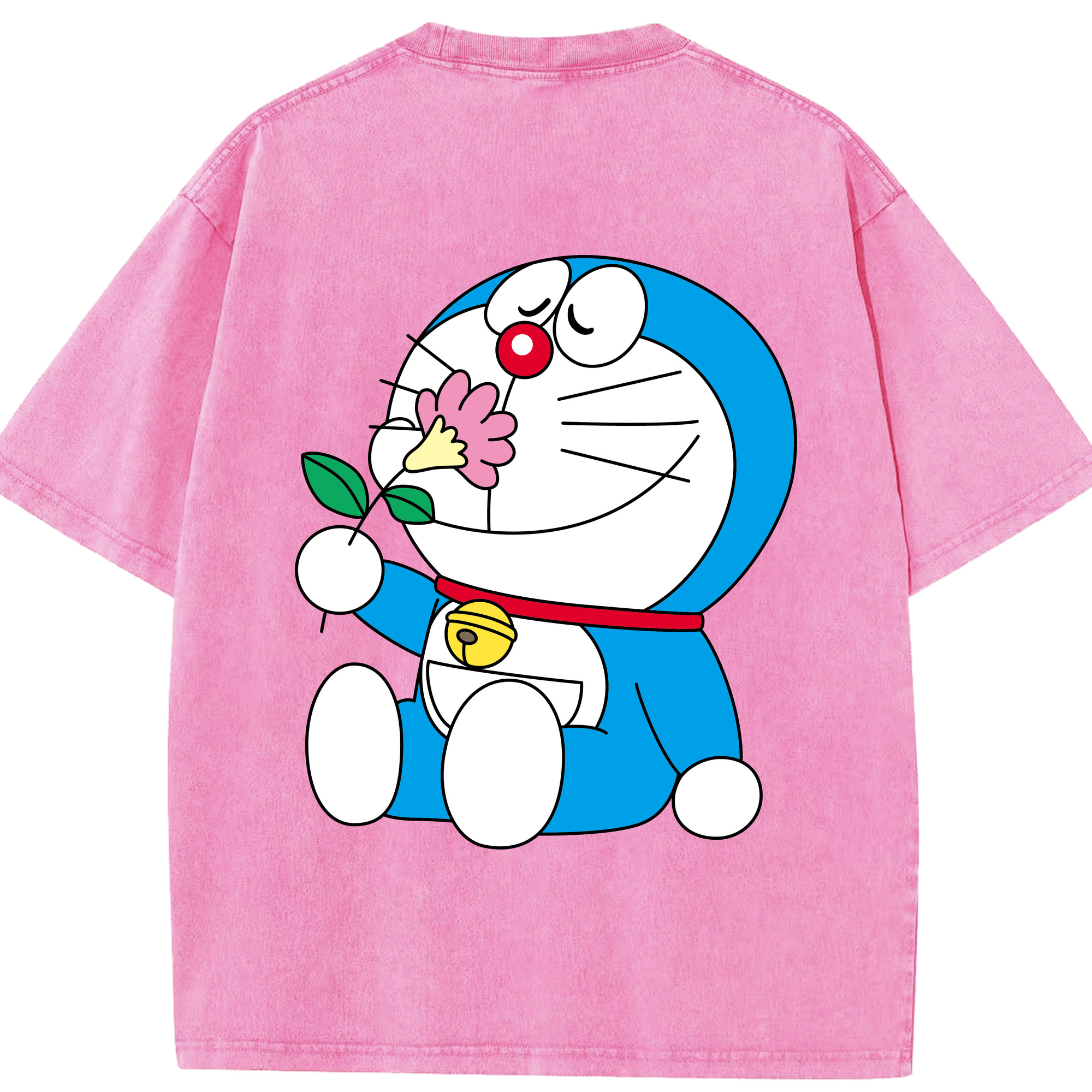 （画像用） ドラえもん Doraemon 綿100% ヴィンテージ風 半袖Tシャツ（背面プリント）